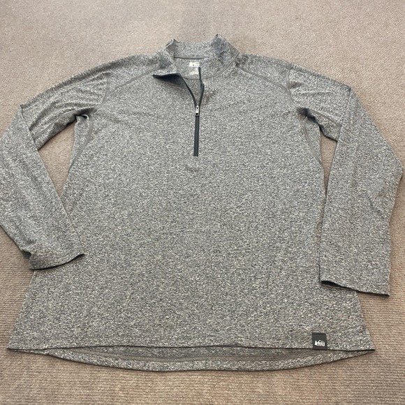 REI Co-op Pullover Shirt Mens Medium Gray Half Zip Athletic Outdoor Lightweight - Picture 1 of 9